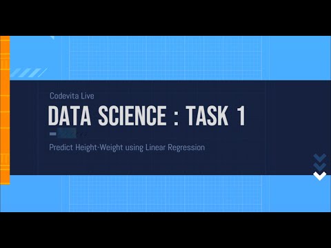 Height-Weight Prediction - Task 1 -  Data Science Challenge -  Codevita Live