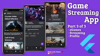 Flutter App UI - Game Streaming - Part 3 - Speed Code Tutorial