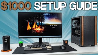 $1000 FULL PC Gaming Setup Guide for 1440p