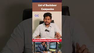 List of Backdoor Companies | Choose Your Career #backdoorjobs #backdoorcompanies