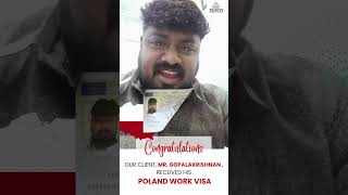 Mr. Gopalakrishnan's Poland Work Permit Success Story | Guided by Trenity Consultants 🇵🇱