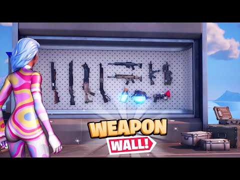 How To Get A *WEAPON WALL* In Fortnite Creative! Fortnite Creative Tutorial