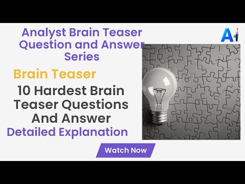 10 Hardest Brain Teaser Questions And Answer Which Asked In Investment Banking | Analyst Interview|
