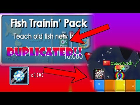 GROWTOPIA - NEW FISH TRAINING PACK GLITCH!!!! (MODS BEWARE CHANGE IT!!)