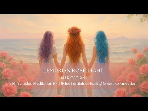 Lemurian Rose Light 🌹 | 5 Min Guided Meditation for Divine Feminine Healing & Soul Connection