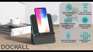 DockAll D5 Wireless Charger, Speaker and Sound Hub