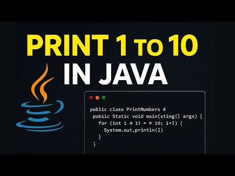 Java Program to Print Numbers from 1 to 10 | Java for Beginners | Tech With Yug