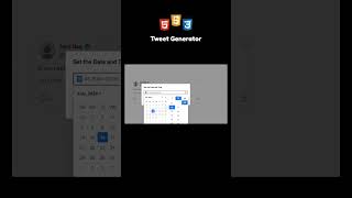 Tweet Generator using HTML CSS JS #shorts #coding