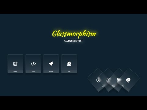 Glassmorphism Cards Hover Effects | Dev Tech