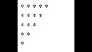 C++ program to print reverse right triangle star pattern