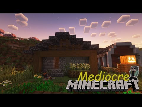 Dogs! A Smaller House, Farmers, a Barn... And Mediocrity | Mediocre Minecraft s03e04