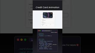 💳 Credit Card Login Form Animation — HTML & CSS UI Design