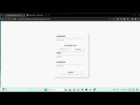 How to Create Neomorphism Sign Up Form || Sign Up Form HTML & CSS @ASTechMaster  #3danimation #css