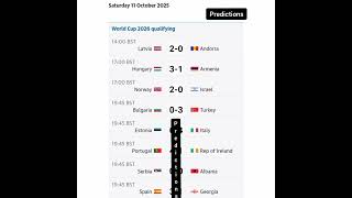 World Cup 2026 Qualifying Predictions 11/10 #wcqualifiers #football