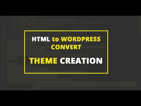 HTML template to WordPress theme
