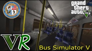 GTA 5 - VR - Bus Simulator V During a Thunderstorm! Route 10: Rockford Hills - La Puerta ( In VR )