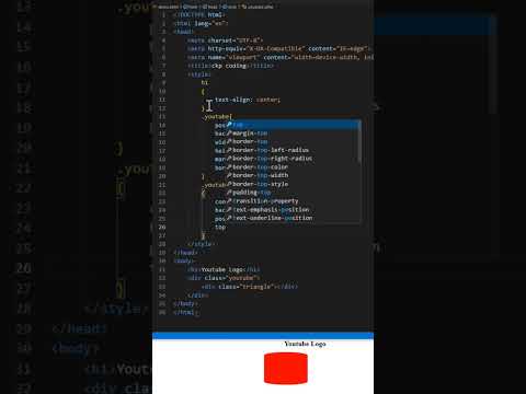 YouTube Logo कैसे बनाये.Using  HTML and CSS. 🔥 // New short // #short #youtubeshorts #coding #viral