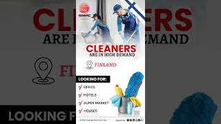 High Demand Cleaning Jobs in Finland | Supermarkets, Hotels, Offices & Houses Hiring Now!