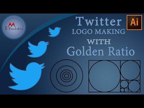 Twitter logo making in illustrator with golden ratio technic. create twitter logo