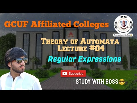 Theory of Automata | Lecture #04 | Regular Expressions Explained with Examples | BSCS | BSIT | GCUF