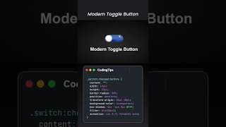 Modern Toggle Button 🌍 Source Code   Link in bio🔥💥#toggle #css #coding #webdevelopment #javascript