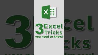 Learn 3 Excel tricks in 30 seconds! #shorts #excel