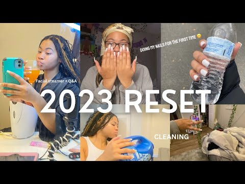 2023 RESET🥂 | doing my nails for the FIRST time?? Decluttering my room, facial steamer + Q&A,