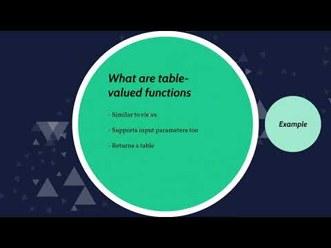 SQL Table valued functions - Difference between scalar and table valued functions in SQL Server