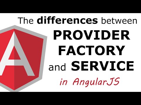 The difference between provider, factory and service in AngularJS