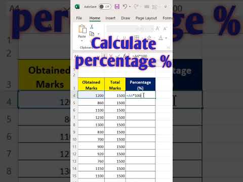 Calculate #percentage  #excel #excelformula #microsoft  excel for beginners #finance #shorts