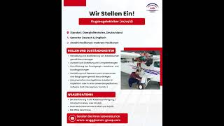 Wir Stellen Ein! || Position: Flugzeugelektriker (m/w/d)