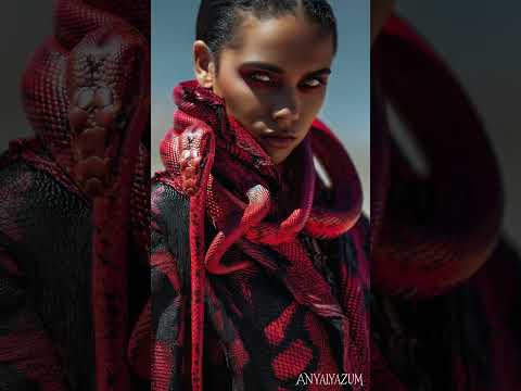 virtual fashion : red snake AI VIDEO