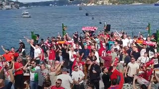 Liverpool Fans Sing “You’ll Never Walk Alone” on Bosphorus Boat | CL vs Galatasaray - 30/9/2025