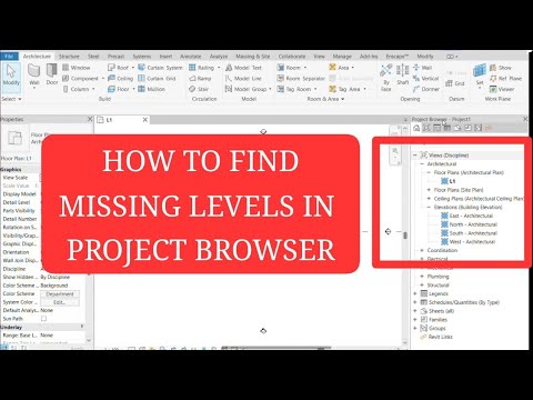 Revit தமிழ் | Project Browser Missing Levels கண்டுபிடிப்பது எப்படி? | Missing levels in Revit | 