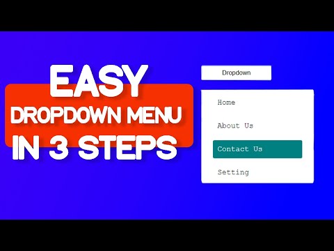 Drop-down Just In 3 Steps || How to make a Dropdown in Three Easy Steps
