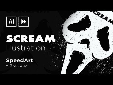 Adobe Illustrator SpeedArt | Scream Illustration & Giveaway
