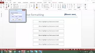 Selective text formatting