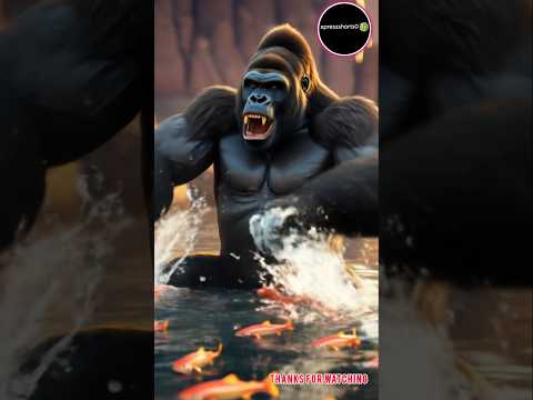 "जंगल का बादशाह vs मछलियाँ 🐒🐟 | Epic Fight Scene | Viral Shorts 2025"#ai #viral #shorts #aishorts