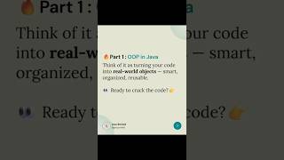 💡 Ever wondered why Java is built on OOP? Think beyond code — it’s how the real world works too! 🌍