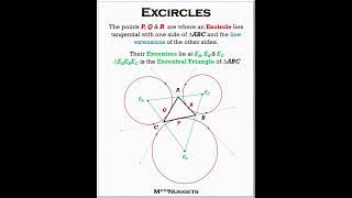 26. Excircles - Areas: #geometrymath #maths #mathematics #geometry #math