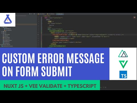 VeeValidate + Nuxt push a custom validation message and show errors on submit with TypeScript