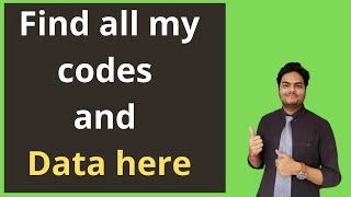 Find all my codes and data here | All my codes -  Unfold data science