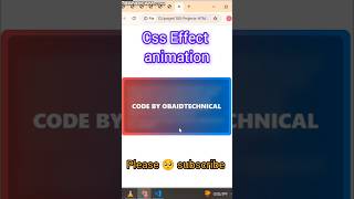 Style CSS Effect Tutorial | Html Css JavaScript Project #coding #css #webdesign #codeharry #python