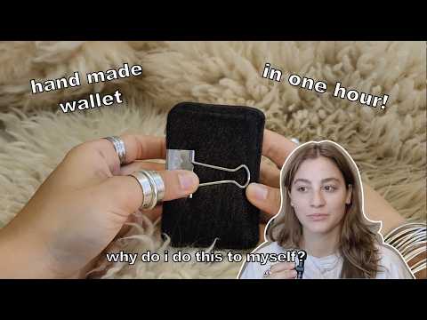 MAKING a leather wallet 1 HOUR before my FLIGHT