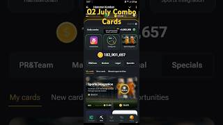 HAMSTER KOMBAT AIRDROP DAILY COMBO CARDS TODAY JULY 02 #hamsterkombat #airdrop #combo #dailycombo