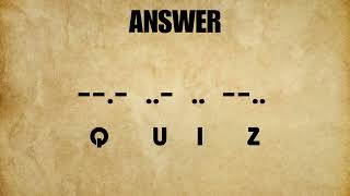 GUESS THE WORD MORSE CODE QUIZ