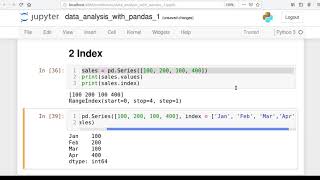 Pandas data structures series object part 3