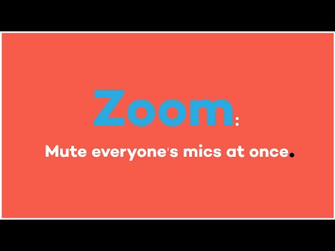 Zoom: Mute everyone's mics at once