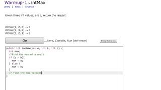 Java: If else statement example