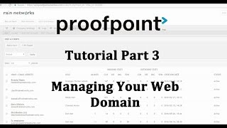 Proofpoint Essentials Tutorial Part 3: Managing your Web Domain